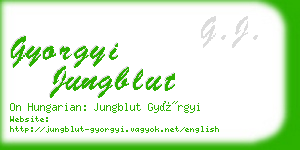 gyorgyi jungblut business card